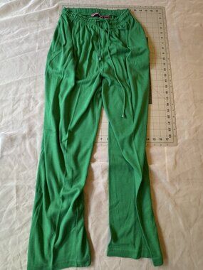 Woman Within Green Knit Lounge Pants Size M Drawstring